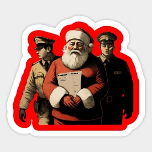 Santa In Custody Sticker